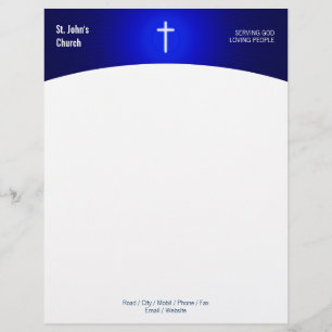 Christian Religious Cross Symbol Letterhead