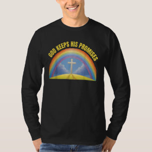 Christian Religious Faith Rainbow God Keeps His Pr T-Shirt