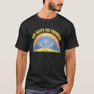 Christian Religious Faith Rainbow God Keeps His Pr T-Shirt