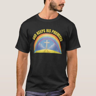 Christian Religious Faith Rainbow God Keeps His Pr T-Shirt