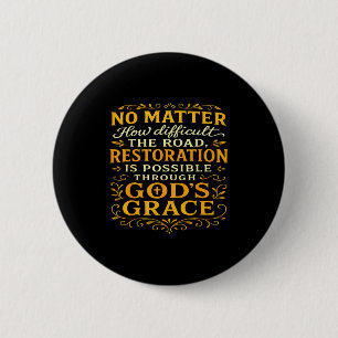 Christian Religious God Restoration Faith Based He 6 Cm Round Badge