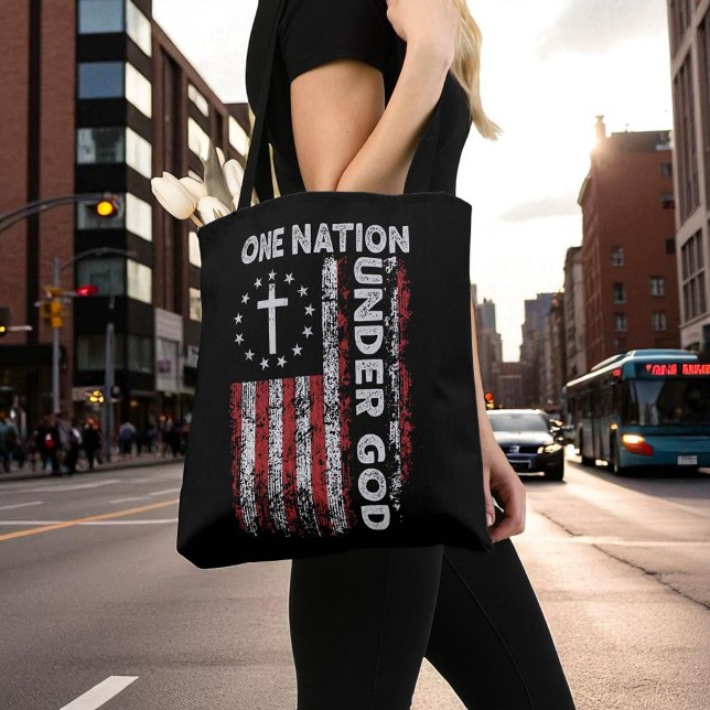 Christian Religious One Nation Under God Tote Bag (Creator Uploaded)