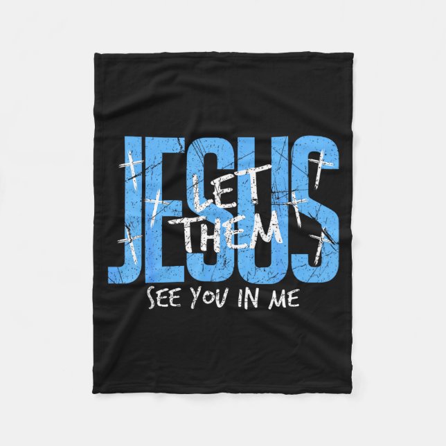 Christian Religious See You In Me Thankful Thanksg Fleece Blanket (Front)