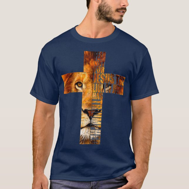 Christian Religious T Jesus The Lion Of Judah T-Shirt (Front)