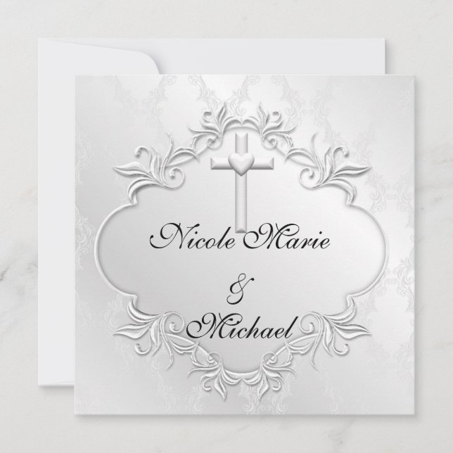 Christian Religious WEDDING Invitations t Design (Front)