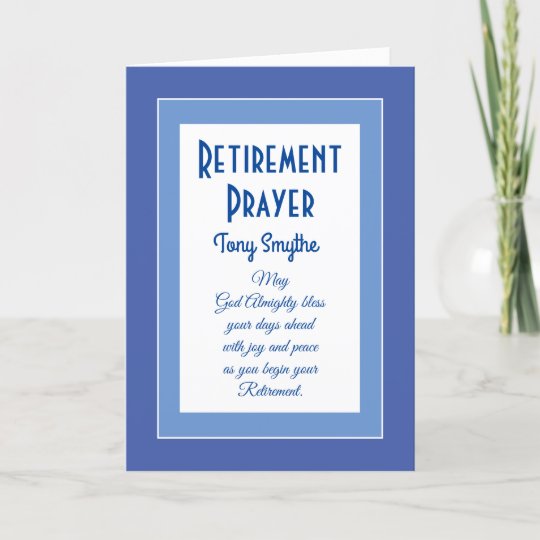 Christian Retirement Prayer card | Zazzle.co.uk