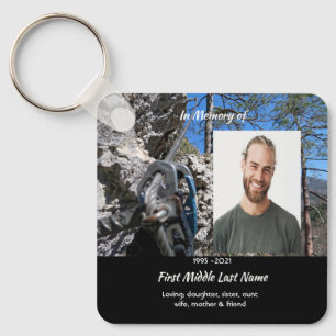 Christian Rock Climbing Memorial Keepsake  Key Ring