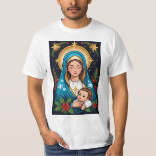 Christian Roman Catholic Virgin Mary Christmas T-Shirt