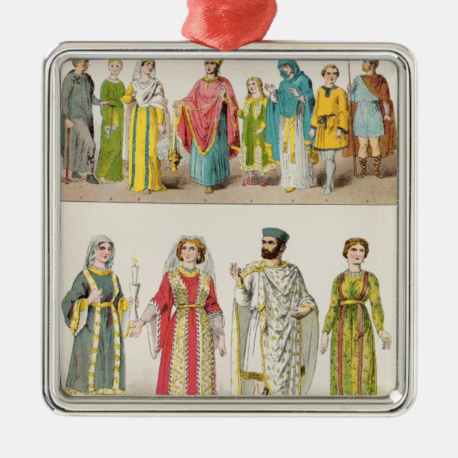 Christian Roman Dress Metal Tree Decoration (Front)