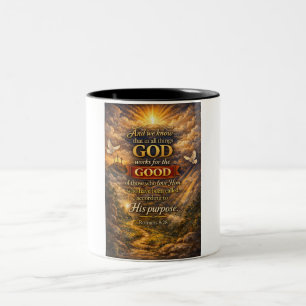 Christian Romans 8:28 Bible Verse Coffee Mug