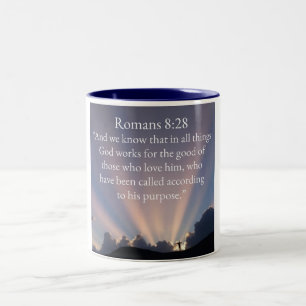 Christian Romans 8:28 Bible Verse Coffee Mug