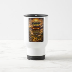 Christian Romans 8:28 Bible Verse Travel Mug