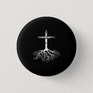Christian Root your Faith in Jesus Christ Root Tre 3 Cm Round Badge