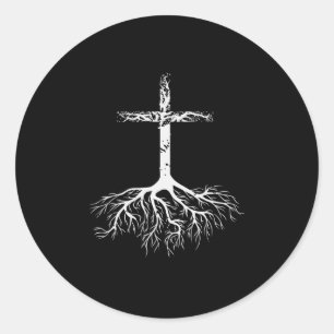 Christian Root your Faith in Jesus Christ Root Tre Classic Round Sticker