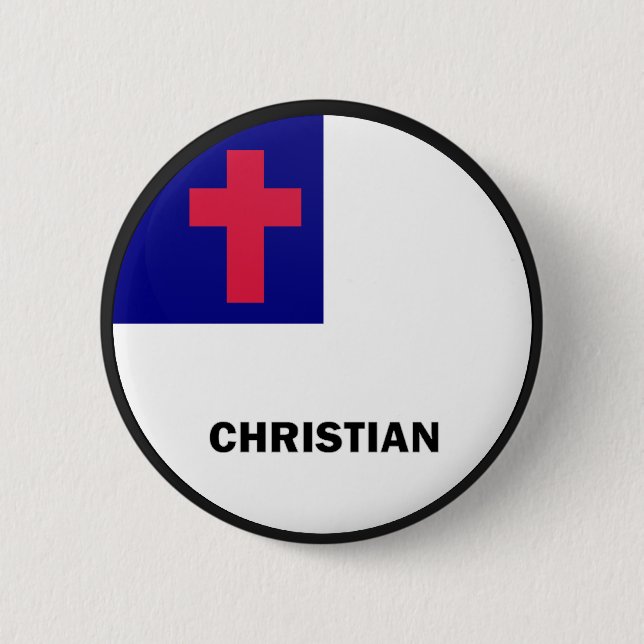 Christian Roundel quality Flag 6 Cm Round Badge (Front)