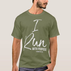 Christian Running Gift for Runners I Run with T-Shirt