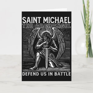 Christian Saint Michael Catholic Saint Defend Us I Card