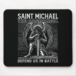 Christian Saint Michael Catholic Saint Defend Us I Mouse Mat