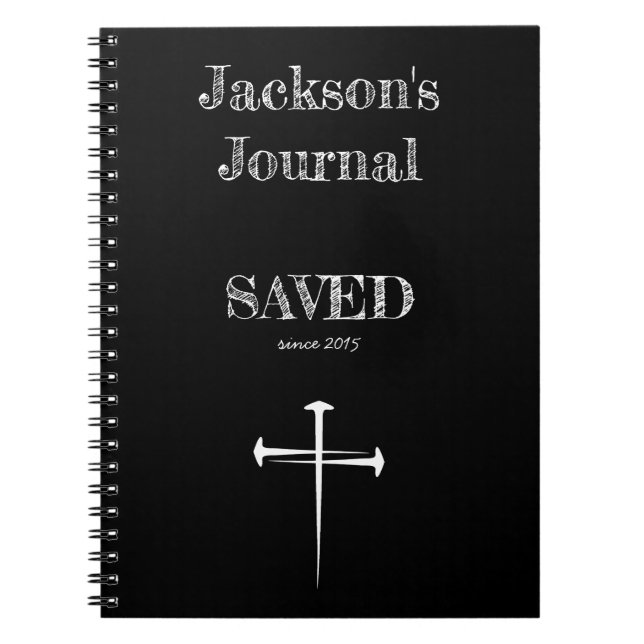 Christian SAVED Journal with 3 Nail Cross (Front)