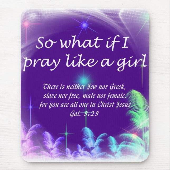 Christian Saying Mouse Pad (Front)