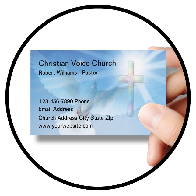 Christian Scenic Dove Church Business Cards (Creator Uploaded)