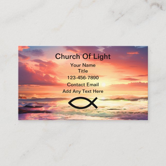 Christian Scenic Prayer Business Cards (Front)