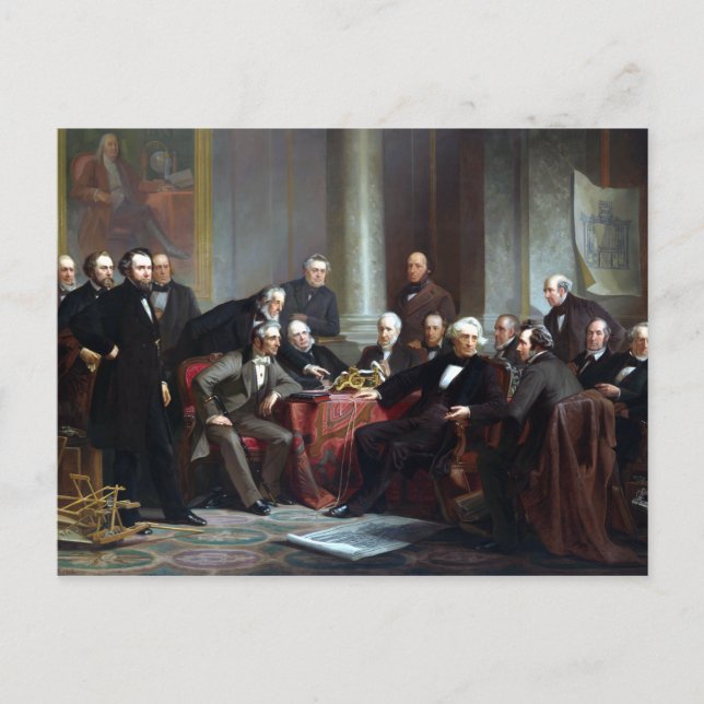 Christian Schussele Men of Progress Postcard (Front)