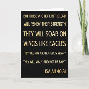 Christian Scriptural Bible Verse - Isaiah 40:31 Card
