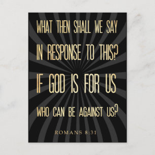 Christian Scriptural Bible Verse - Romans 8:31 Postcard
