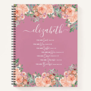 Christian Scripture Bible Verse Spiral Notebook