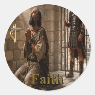 Christian scripture classic round sticker