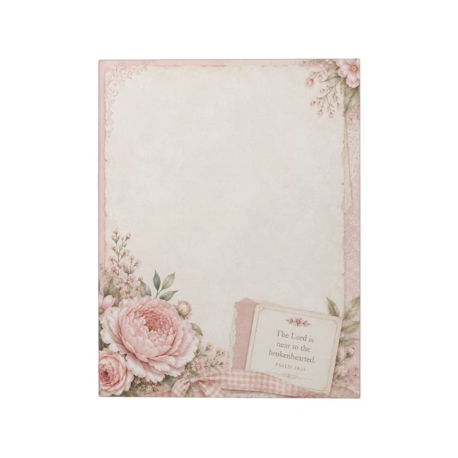 Christian Scripture Floral Notepad (Rotated)