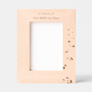 Christian Scripture Keepsake Footprints in Sand Etched Frames