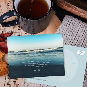 Christian Scripture Peace Ocean Postcard