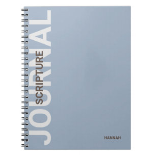 Christian Scripture Personalised Blue Journal