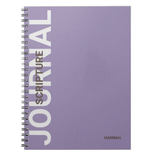 Christian Scripture Personalised Purple Journal