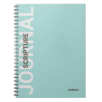 Christian Scripture Personalised Teal Journal
