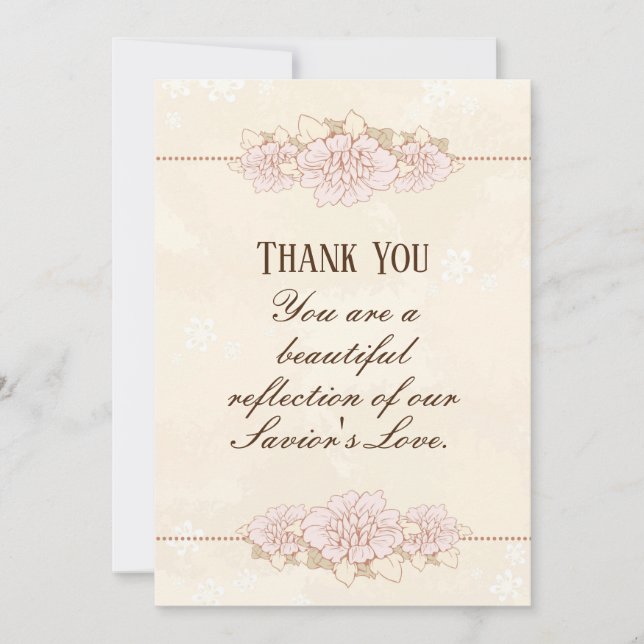 Christian Scripture Romans 1:8 I thank God for you Thank You Card (Front)