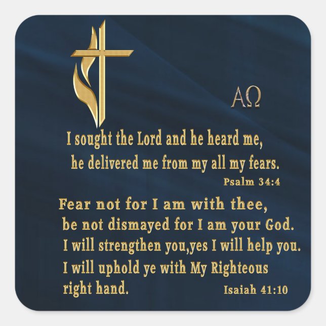 Christian Scripture Square Sticker (Front)