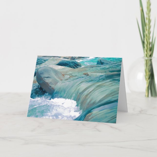 Christian Scripture Sympathy Card Blue River Water (Front)