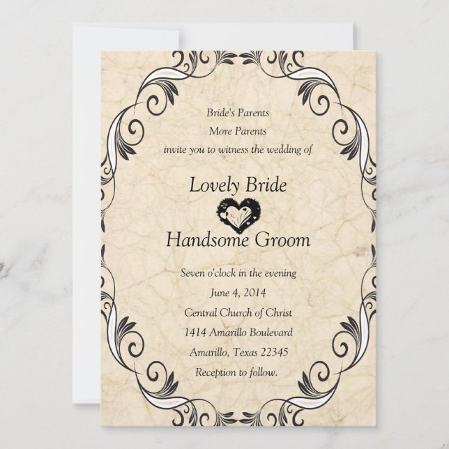 Christian Scripture Wedding Invitation (Front)
