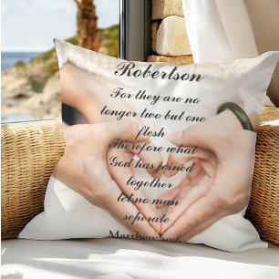 Christian Scripture Wedding Photo  Cushion