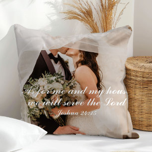 Christian Scripture Wedding Photo Cushion