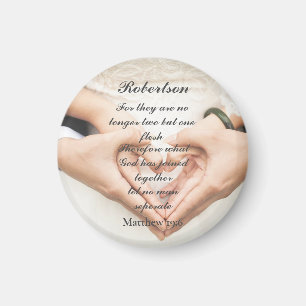 Christian Scripture Wedding Photo  Magnet