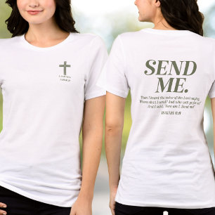Christian Send Me Isaiah 6:8 Church Name Outreach  Tri-Blend Shirt