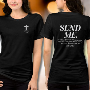 Christian Send Me Isaiah 6:8 Church Name Outreach  Tri-Blend Shirt