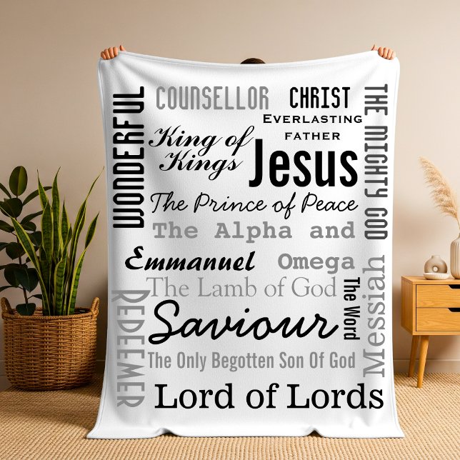 Christian Seventeen Names of Jesus Fleece Blanket (Christian Seventeen Names of Jesus Fleece Blanket)
