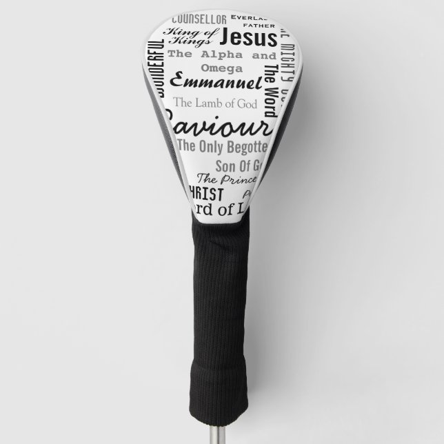 Christian Seventeen Names of Jesus Golf Head Cover (Front)