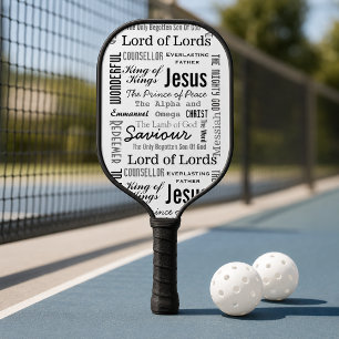 Christian Seventeen Names of Jesus Pickleball Paddle