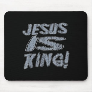 Christian Shirts For Men Jesus Is King God Faith Mouse Mat